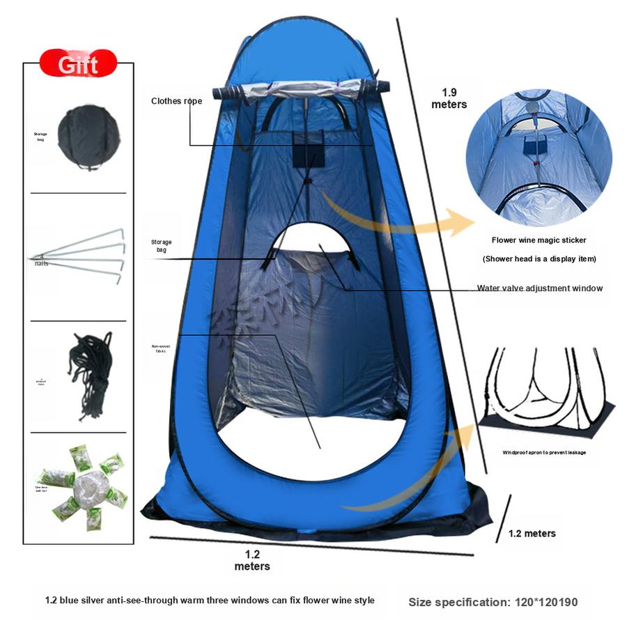 Outdoor Shower Changing Tent Portable Camping Shower Tent with Toilet Room