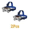 5 LED Headlamp Ultra Bright Headlight 4 Modes USB Rechargeable Waterproof for Outdoor Camping Hiking Fishing Cycling Running