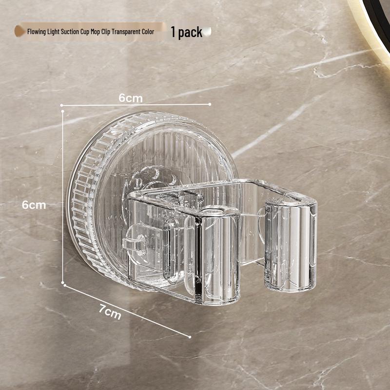 No-Punch Wall-Mounted Mop Holder & Storage Hanger