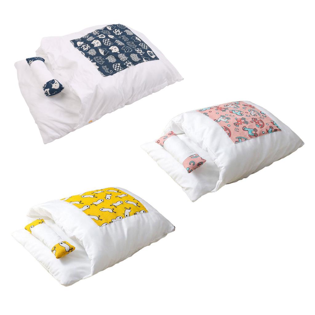Cat Sleeping Bag Pet Cave Bed Self Warming Mat House with Pillow for Indoor Cats & Small Dog Detachable Easy to Clean