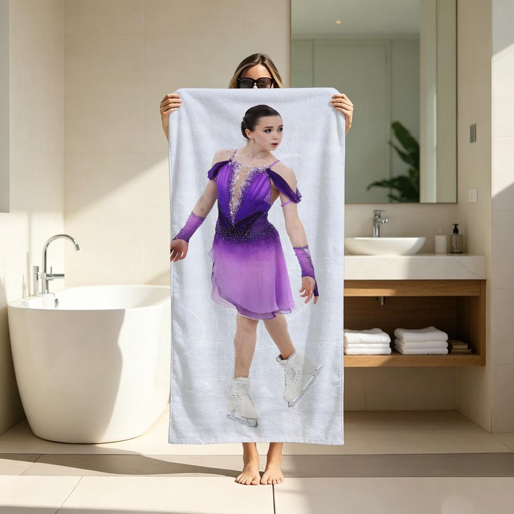 Celebrity K-KamilaS ValievaS Towel ultra-fine fiber quick drying absorbent bath towel, outdoor swimming sports towel
