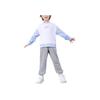Nike Casual Sports Suit Soft Comfortable Fashionable Color Block Round Neck Drop Shoulder Long Sleeve Kids Suit White N32432268GS-001