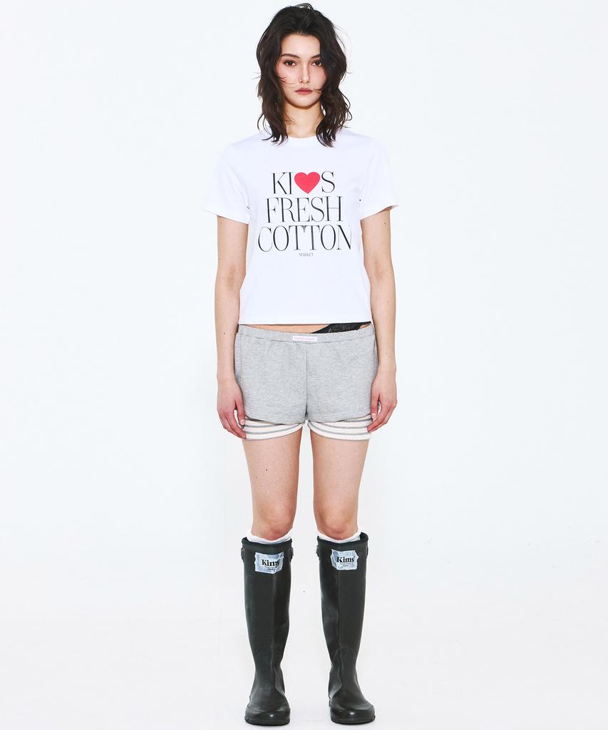 Kimseupeulesikoteunmakes Ivy Kiss Logo T-Shirt White