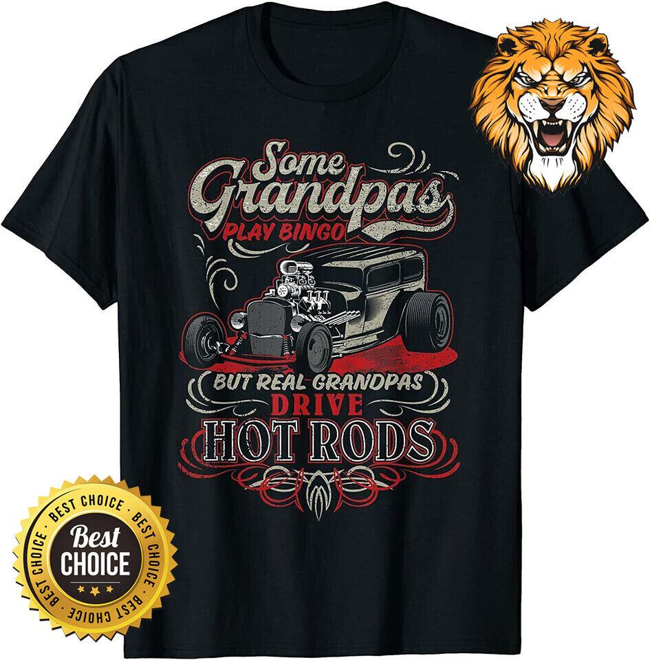 Hot Rod Grandpa T-Shirt, Real Grandpas Drive Shirt,new black Unisex T-Shirt XXXXL