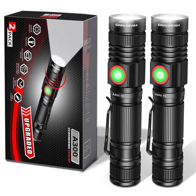 DARKBEAM LED Rechargeable 2000 Compact and Bright Pocket Handheld Flashlight for and with Flashlight, USB, Lumens, Flashlight, Zoomable, Waterproof,