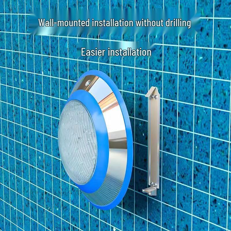Stainless Steel Wall-Mounted Underwater LED Pool Light, 12V/24V, Remote Control