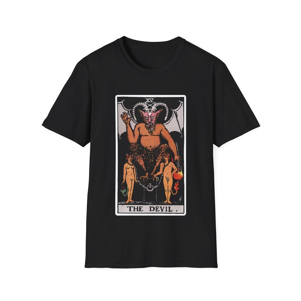 The Devil Tarot Card T-Shirt | Occult Vintage Illustration