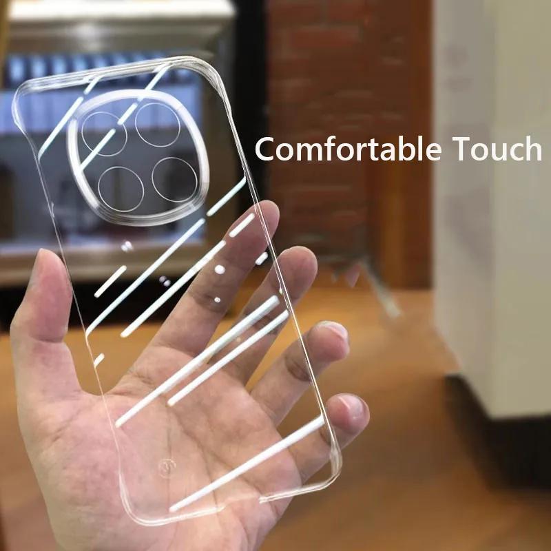 Frameless Slim Clear Hard Back Cover Case On For Xiaomi Redmi Note 14 5G 14 Pro+ Plus Note14 Pro Plus 14 Pro 5G Coque Phone Cases