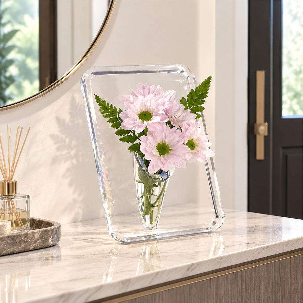 Creative Frame Vase Photo Frame Shape Vase Art Desktop Ornament Table Decoration