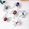 1 Stück Natürlicher Kristallkugel Spinnenornament Heimdekoration Kristallhandwerk Halloween Feiertagsgeschenk Partydekorationen Heilkristall