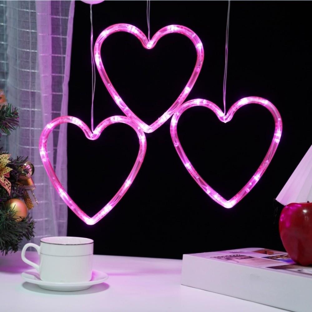 Creative Heart Curtain Fairy Light Waterproof Beautiful Valentine Day LED String Lights Romantic Red