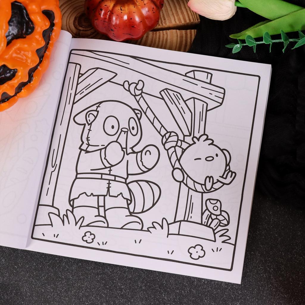Spooky Moments: Vol. 2 Coloring Book for Adults and Teens Featuring Lovely Creepy Creatures in Cozy Moments for Relaxation