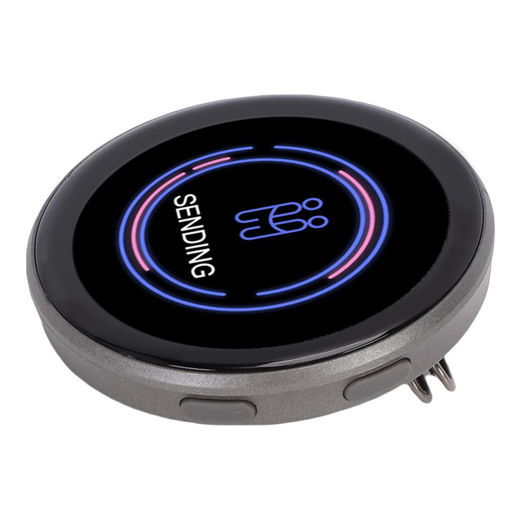 Spilla Elettronica Divertente Badge Touchscreen con Display HD da 1,7 Pollici Trasferisci Foto Video per Zaini Vestiti Nero