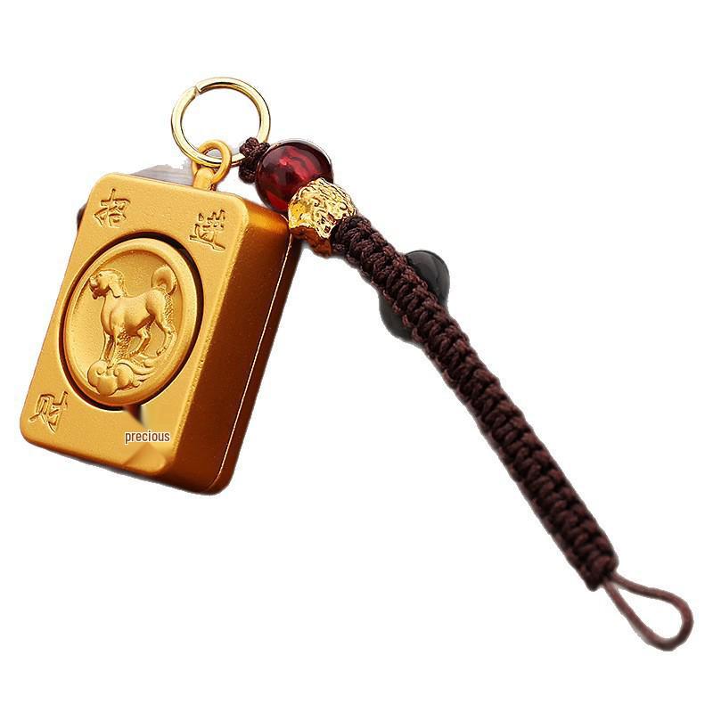 2025 Year of the Snake Spinning Key Charm Pendant for Men