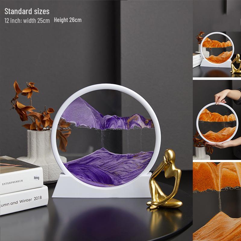Treibsand-Sanduhr Kunst-Dekoration: Stilvolle Dekoration für Wohnzimmer & Weinschrank, Tolles Geschenk für Mädchen & Studenten
