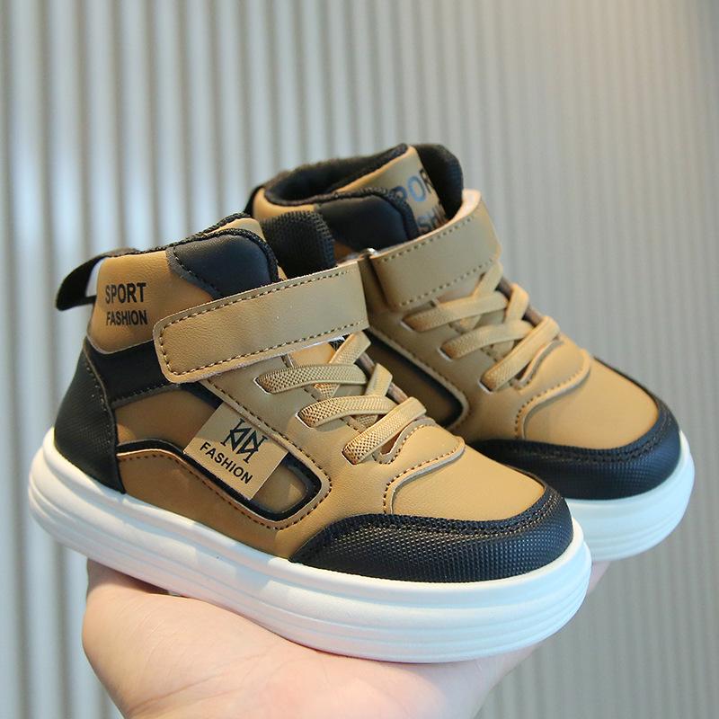 New Spring and Autumn Children's Sports Shoes, Boys' Casual Shoes, High-top Girls' Sneakers, Lightweight Soft-soled Baby Shoes