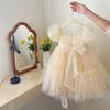 Girl Summer Dress With Tulle Fabric For Toddlers Kids Age 3 To 8 Years