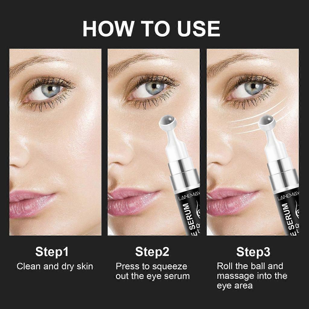 Eye Cream with 5% Caffeine, Reduces Dark Circles, Anti-Wrinkle & Firming, Depuffing Eye Serum, Unisex Eye Care, 15ml