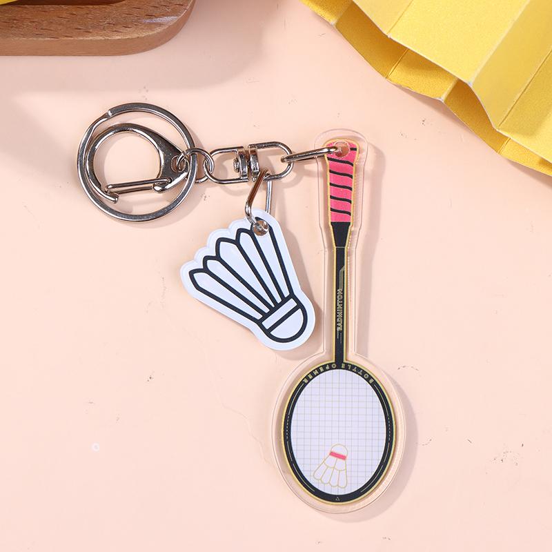 Badminton Schlüsselanhänger Cool Luxuriös Kunststoff Schlüsselanhänger Auto Schlüsselanhänger Schlüsselring Kette Anhänger Rucksack Dekoration Für Enthusiasten Geschenk