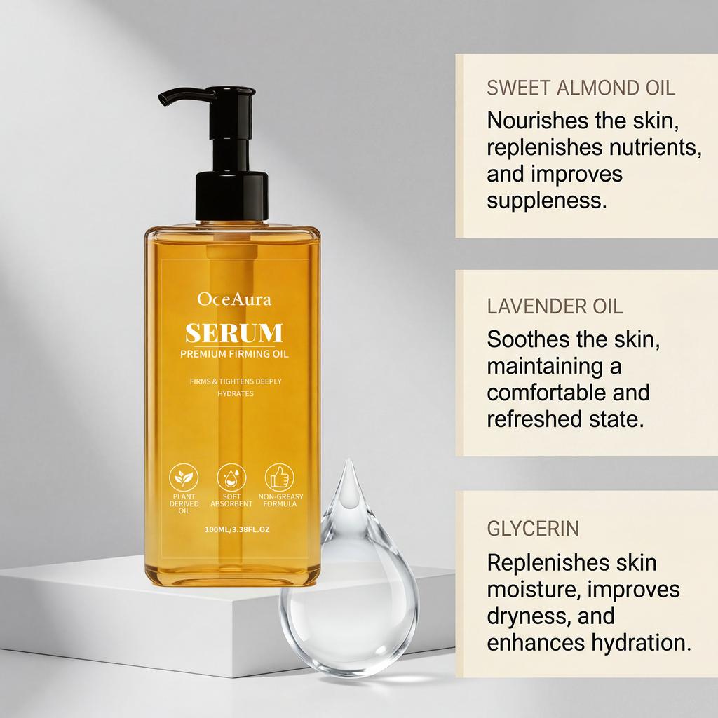 OCEAURA Skin Nourishing Oil, Natural Plant Extract, Lightweight & Non-Greasy, Fast Absorbing for Daily Body Care, Hydrating Face & Body Massage Oil
