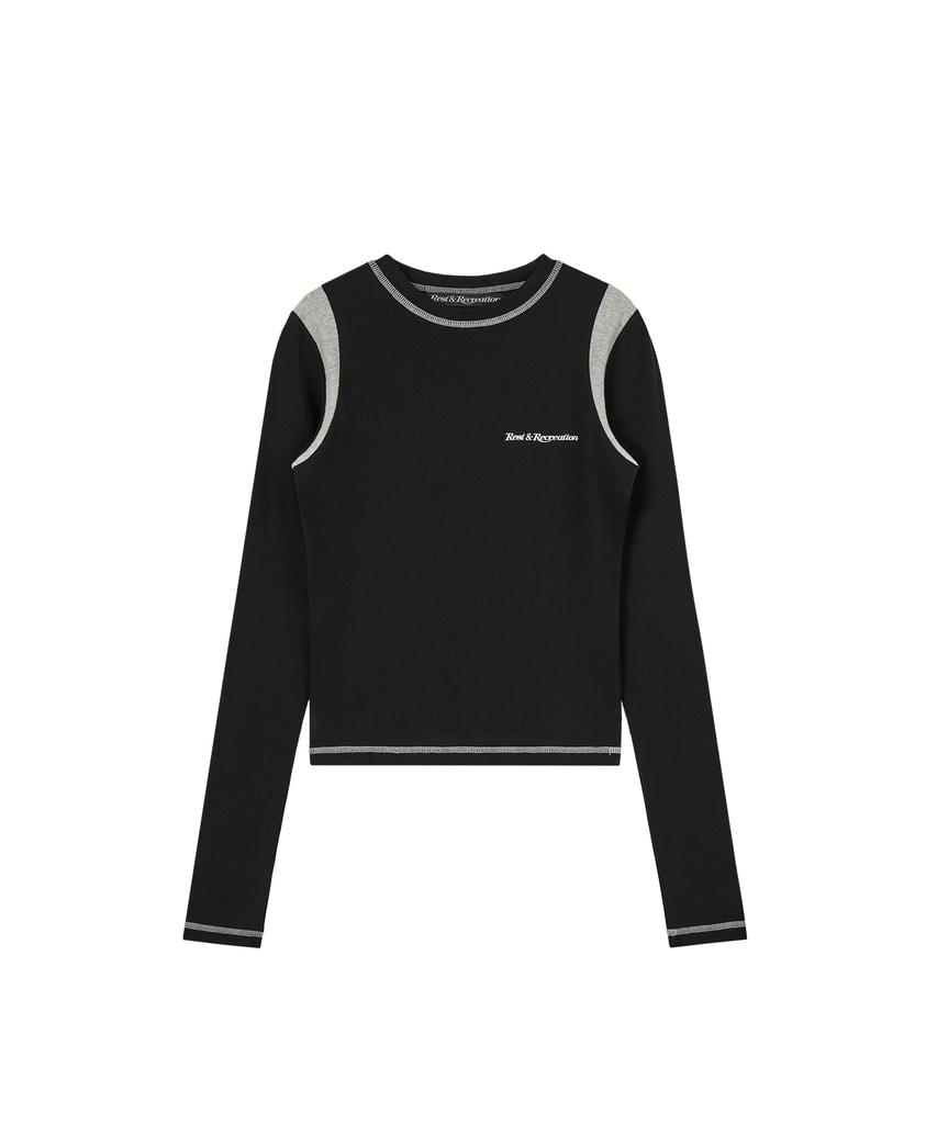 REST&RECREATION Coloration Top - Black