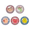 Adorable Cartoon Style Lazy Frog Round Brooch Creative Alloy Badge For Everyone