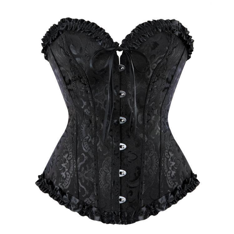 Body Corset Grande Taille Sans Bretelles à Lacets avec Serre-Taille Vintage - Sous-vêtements Robe de Mariée Femme