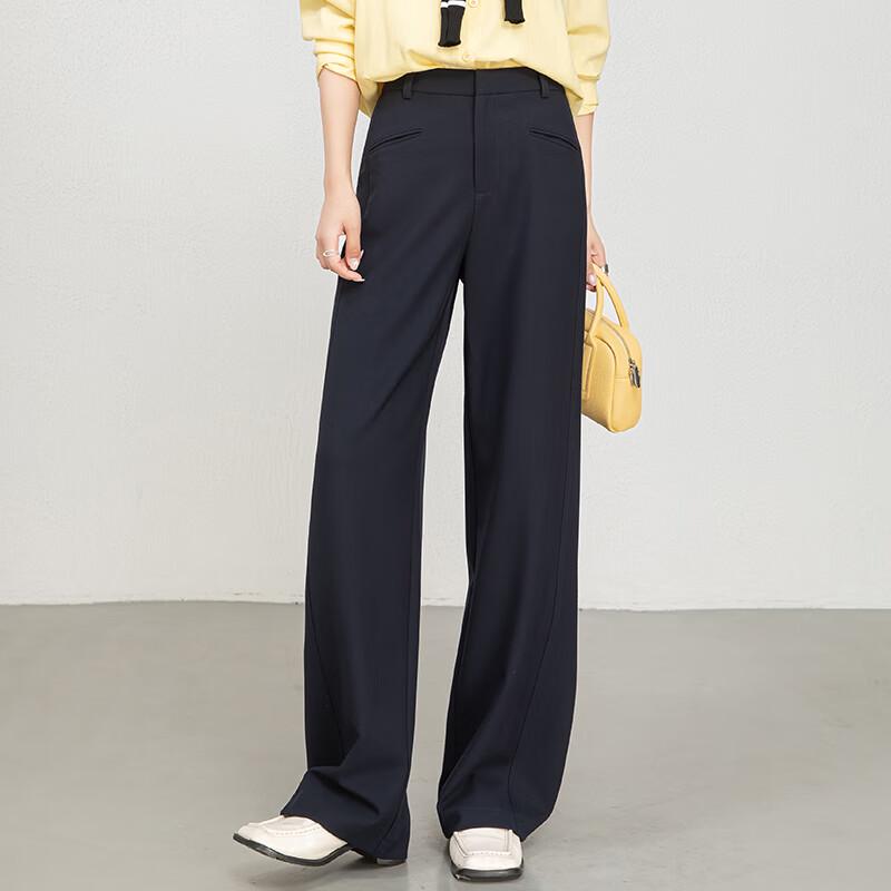 Fanzhen Women's High-Waist Draped Wide-Leg Trousers