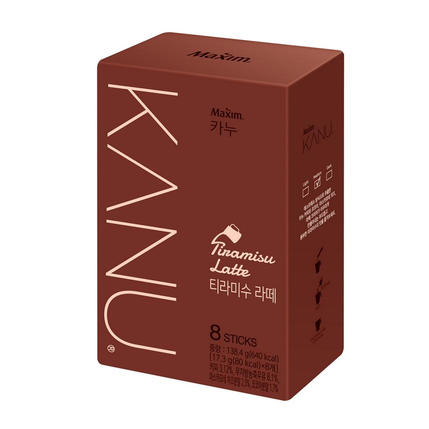 [Maxim] KANU Korean Coffee Latte Mix 8 Flavors (Espresso Matcha, Double Shot, Tiramisu, Kanu Latte) / Kfood, Authentic Korean Food Tiramisu Latte 17.3g x 8 sticks