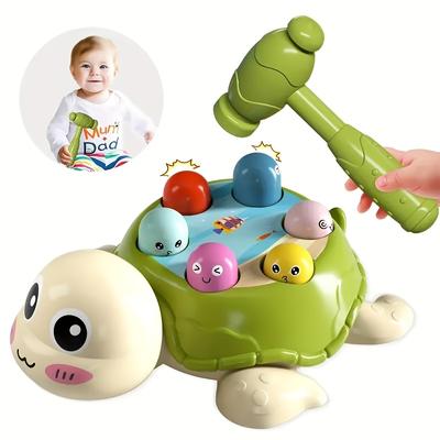 1Pc Interactive Turtle Hammer Toy, Educational Color Shape Classification Game, Durable Other Material Structure, Ideal Gift for Children Aged 0-3