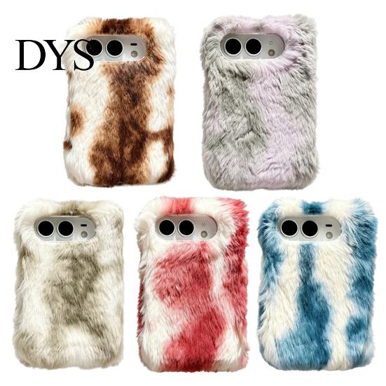Non Bulky Phone Cover Plush Case for IPhoneDuo, Fuzzy Gradient Color with All Inclusive Protection Full Protection, Cute Shockproof Foldable