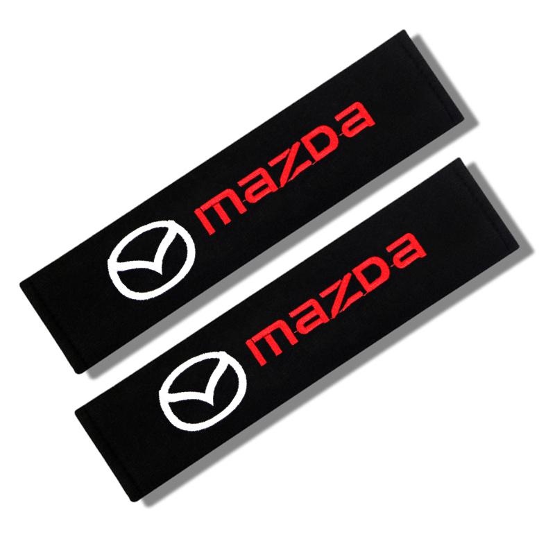 AAGG1 2ppcs Car Seat Belt cover Seat Belt Shoulder pads For Mazda 3 6 Atenza Axela CX3 CX5 MP MS RX8 Car Styling