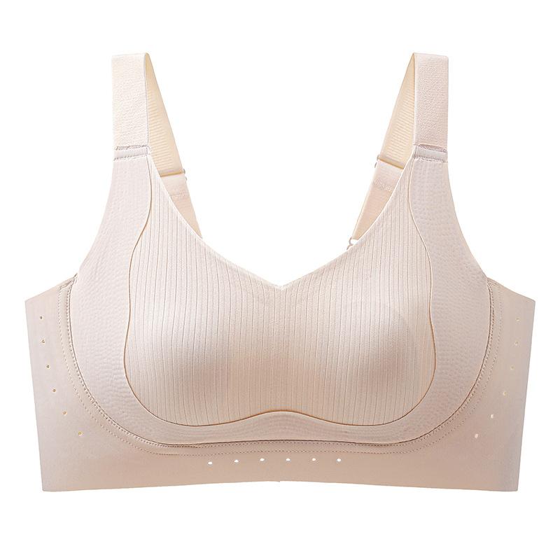 Non Marking Underwear for Women Anti Sagging Full Cup No Steel Ring Plus Size Adjustable Sports Bra