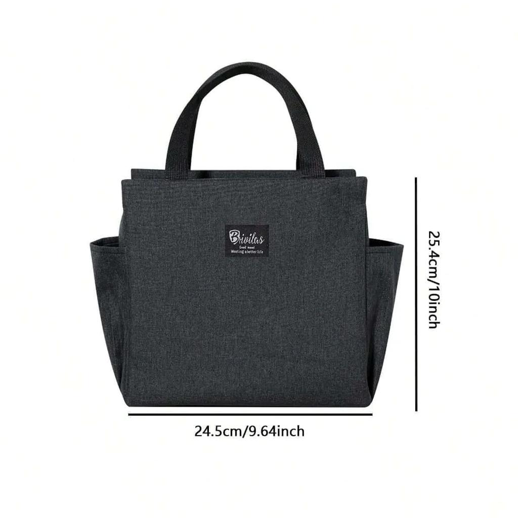 1pc - Portable lunch box bag, lunch bag, handheld lunch box bag, insulated bag, lunch storage bag for work and school