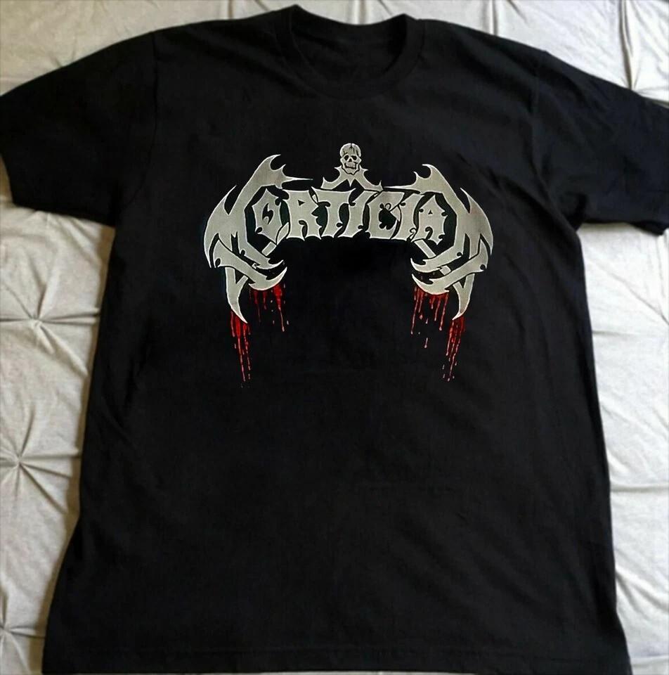RARE Mortician Logo T Shirt Metal Black Size S-4XL Unisex T-Shirt S
