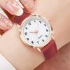 7 SZT./Zestaw Damski Zegarek Modowy Casualowy Z Okrągłą Tarczą Cyfry Arabskie Zegarek Kolorowy Zestaw