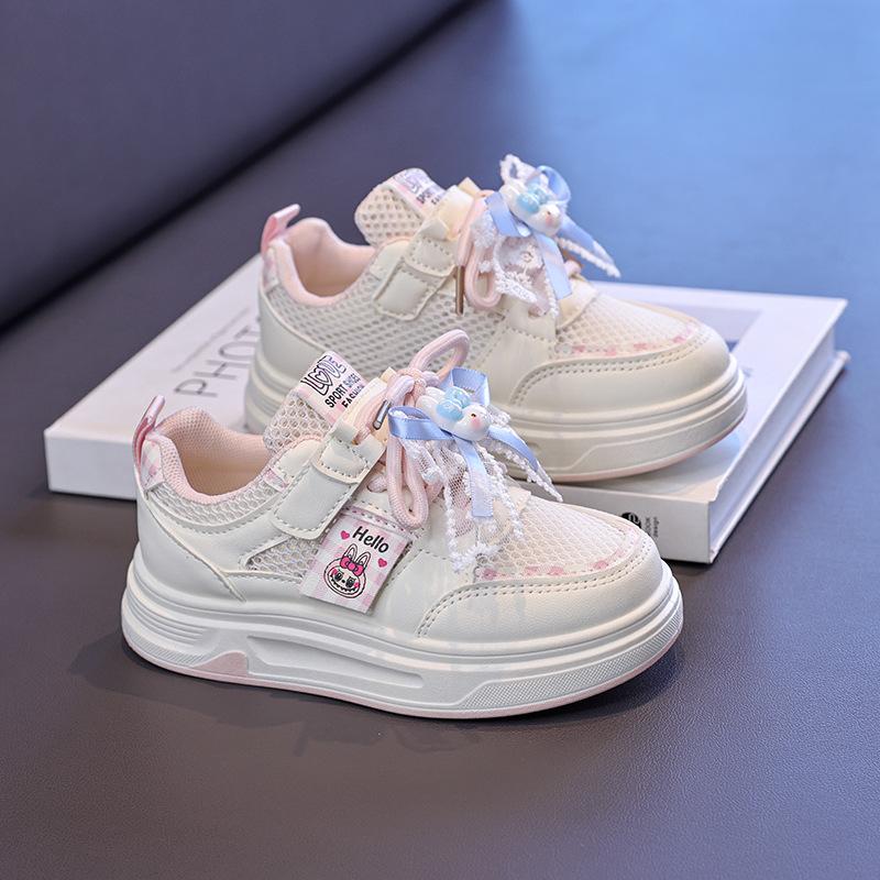 

Girls Low Top Sneakers Spring Non-Slip Soft Sole Sweet Casual Sports Shoes Children Princess Shoes Size 26 розовый