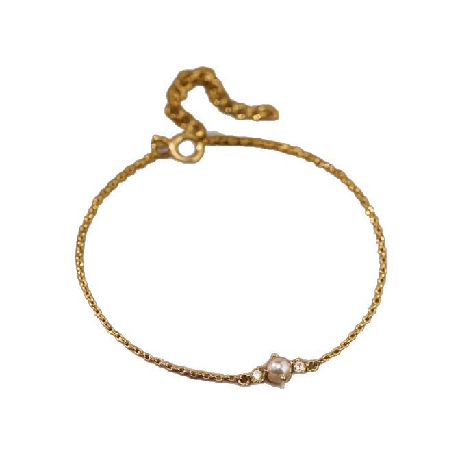 Sterling Silver S925 Pearl Niche Bracelet: Trendy, Versatile, Fashionable Bead Bracelet for Women