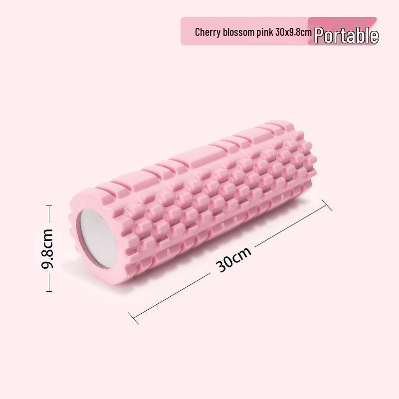 Doku Tasarımlı Pembe EVA Köpük Yoga Masaj Rulosu