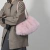 Faux Rabbit Fur Plush Sholder Bag Fashion And Luxury Fur Bag Women's Bags A Good Choice Tosend Friends High-end Plush Tote Bag