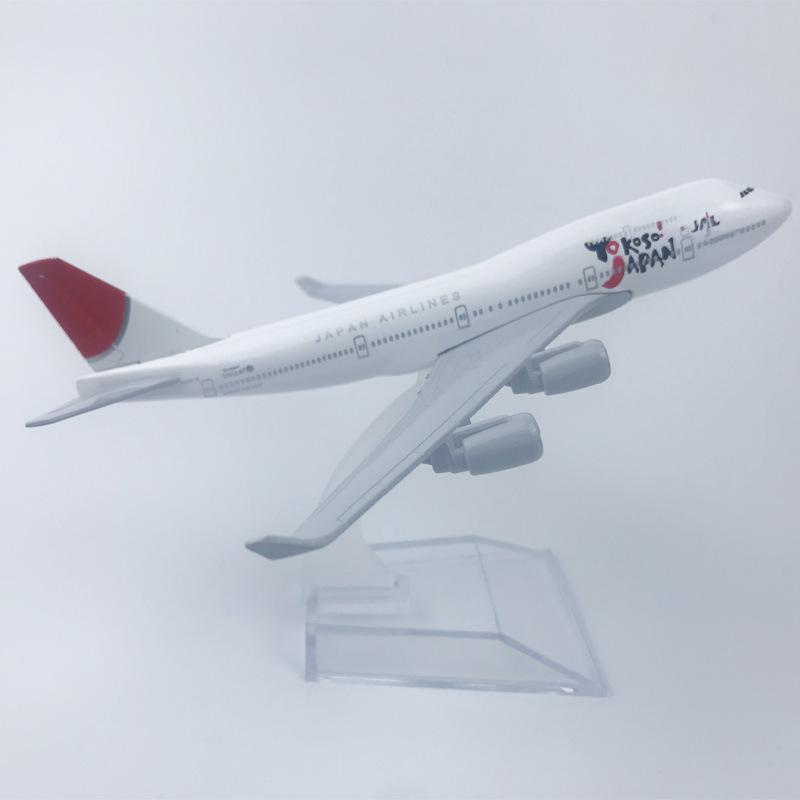 

16CM 1/400 Scale Aircraft 747 Alloy Metal Airplane B747 Model Japan Airlines With Stand Plane Display Model Collectible Gift
