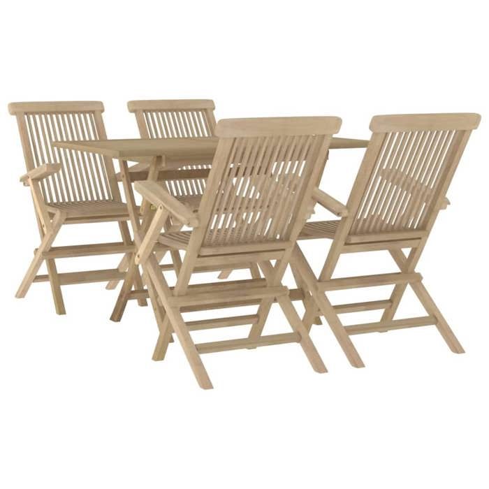 VidaXL Garden Lounge Set 5 Pcs, Dining Set with Table and Chair, Dining Set, Patio Furniture, Scandinavian, 3155043