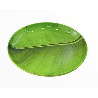 RSINC Small SnacksPlate  Melamine Round Banana Leaf ,Snacks Plate 18cm Pack of 4 JL286093829996