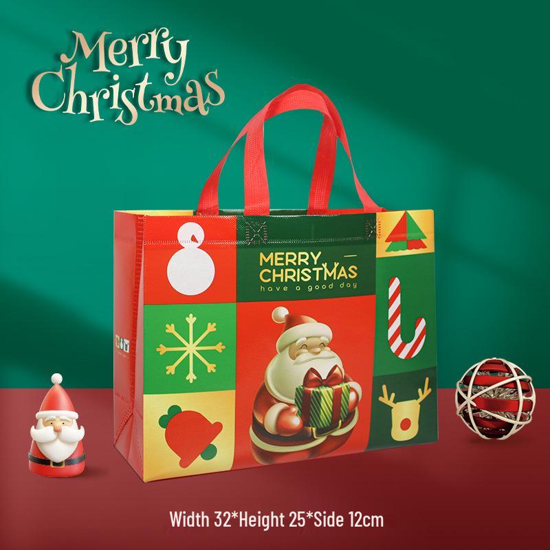 Christmas Santa Claus Non-Woven Gift Bag - Festive Cross-Border Handbag