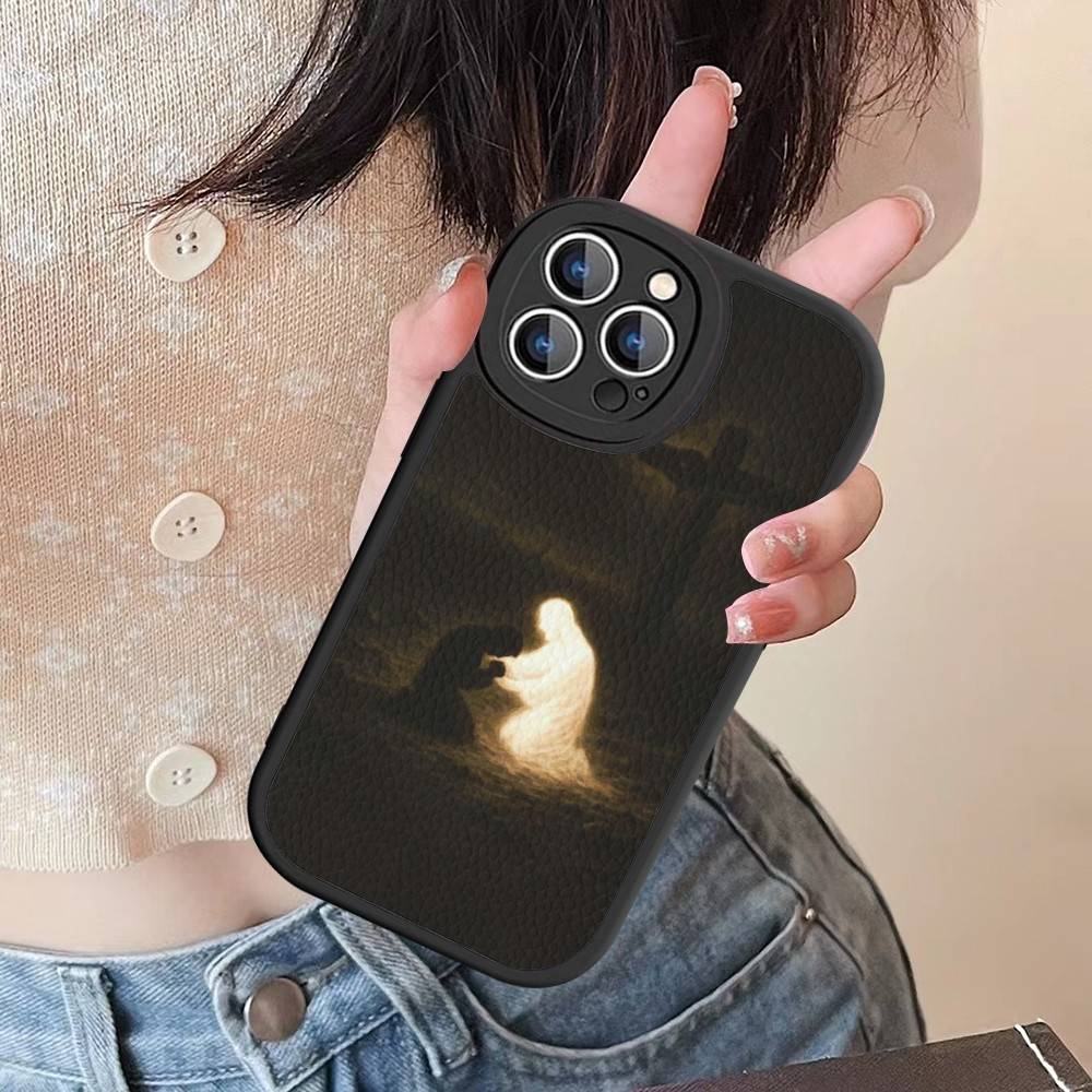 Son Of God Jesus PU Leather Phone Case For IPhone 16 15 14 13 12 11 Pro Max Plus Back Fundas