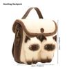 Cute Clutch Bag Plush Backpack Furry Cat Bag Adorable Kitten Handbag for Woman Kids Cartoon 2025 New Kitten Handbag