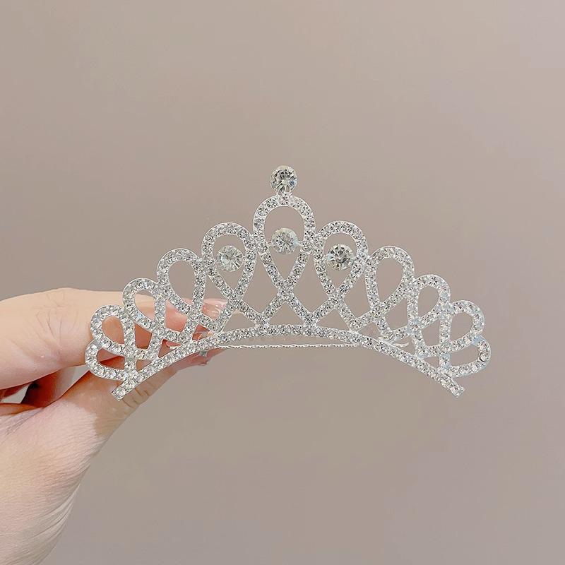 Dívčí princeznovská korunka sponka do vlasů ozdoba hlavy - Dětské vlasové doplňky na narozeniny a vystoupení