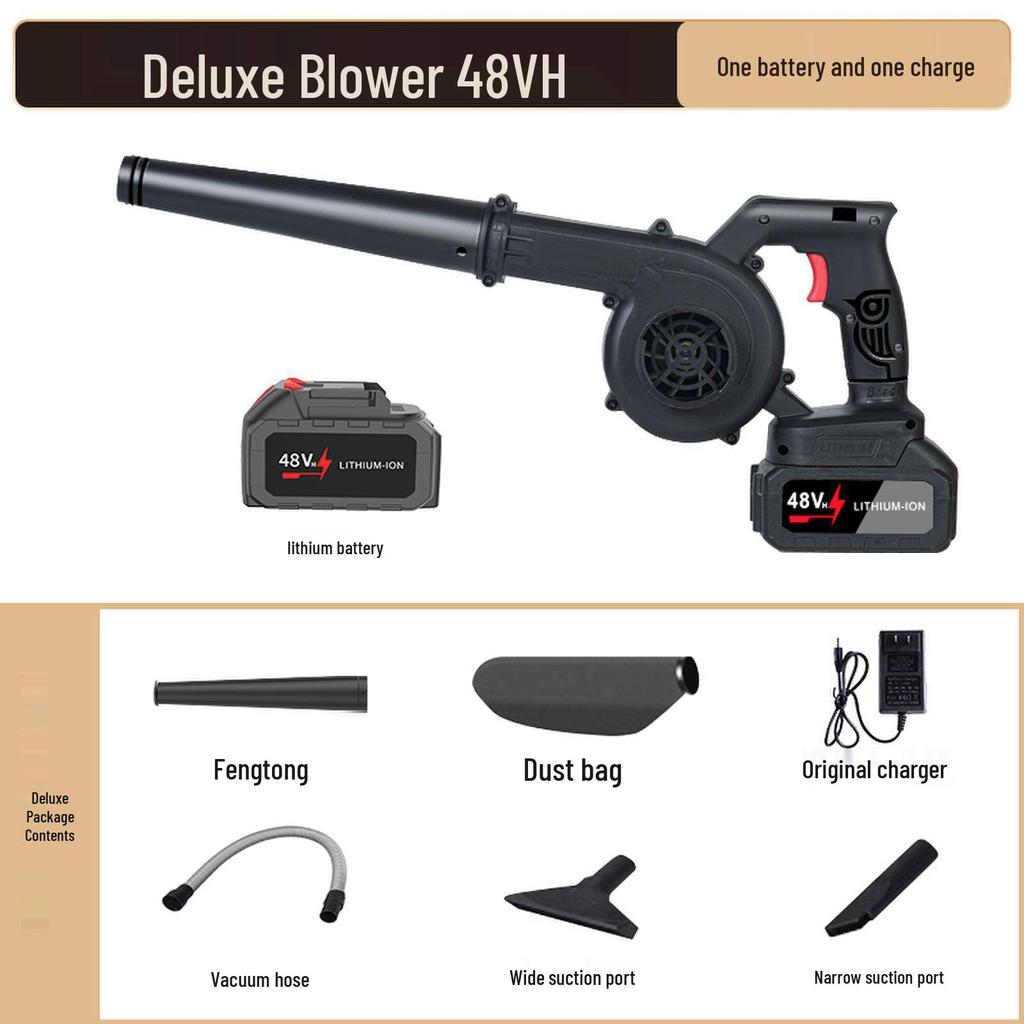 Portable Dual-Purpose Blower: Outdoor Barbecue & Dust Cleaning, High-Power Handheld Blower with Blowing and Suction Functions