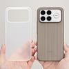 Transparant Mat Frosted Verticale Streep Hard Siliconen Telefoonhoesje voor Xiaomi Poco F8 Ultra F8 Pro Redmi K90 Pro Max K90 Schokbestendige Bumper Cover