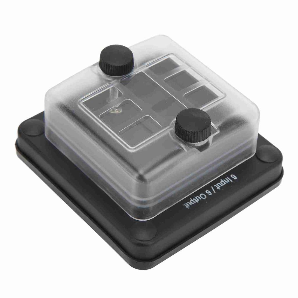 6 Way Fuse Block Waterproof ATO ATC Fuse Box Red LED Indicator for Car Marine Boat RV Truck